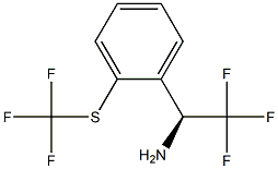 (1S)-2,2,2-TRIFLUORO-1-[2-(TRIFLUOROMETHYLTHIO)PHENYL]ETHYLAMINE Struktur