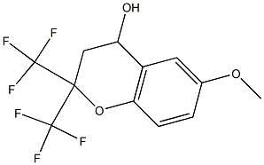 6-METHOXY-2,2-BIS(TRIFLUOROMETHYL)CHROMANE-4-OL Struktur