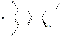 4-((1R)-1-AMINOBUTYL)-2,6-DIBROMOPHENOL Struktur