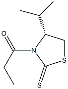 (R)-4-ISOPROPYL-3-PROPIONYL-1,3-THIAZOLIDINE-2-THIONE Struktur