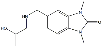 5-(((2-HYDROXYPROPYL)AMINO)METHYL)-1,3-DIMETHYL-1,3-DIHYDRO-2H-BENZIMIDAZOL-2-ONE Struktur