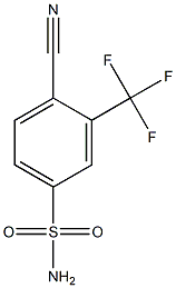 4-CYANO-3-(TRIFLUOROMETHYL)BENZENESULFONAMIDE Struktur