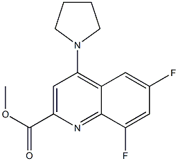 METHYL 6,8-DIFLUORO-4-(PYRROLIDIN-1-YL)QUINOLINE-2-CARBOXYLATE Struktur