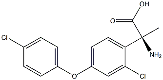 (2S)-2-AMINO-2-[2-CHLORO-4-(4-CHLOROPHENOXY)PHENYL]PROPANOIC ACID Struktur