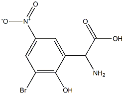 AMINO-(3-BROMO-2-HYDROXY-5-NITRO-PHENYL)-ACETIC ACID Struktur