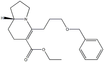 ETHYL (R)-5-(3-BENZYLOXYPROPYL)-1,2,3,7,8,8A-HEXAHYDROINDOLIZINE-6-CARBOXYLATE Struktur