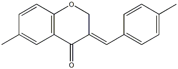 (E)-3-(4-METHYLBENZYLIDENE)-2,3-DIHYDRO-6-METHYLCHROMEN-4-ONE Struktur