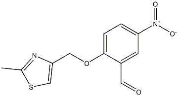 2-[(2-METHYL-1,3-THIAZOL-4-YL)METHOXY]-5-NITROBENZALDEHYDE Struktur