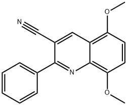 5,8-DIMETHOXY-2-PHENYL-3-QUINOLINECARBONITRILE Struktur