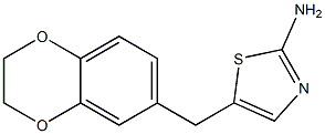 5-(2,3-DIHYDRO-1,4-BENZODIOXIN-6-YLMETHYL)-1,3-THIAZOL-2-AMINE Struktur