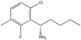 (1S)-1-(6-CHLORO-2-FLUORO-3-METHYLPHENYL)PENTYLAMINE Struktur