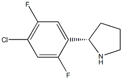 (2S)-2-(4-CHLORO-2,5-DIFLUOROPHENYL)PYRROLIDINE Struktur