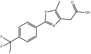 2-(5-METHYL-2-[4-(TRIFLUOROMETHYL)PHENYL]-1,3-THIAZOL-4-YL)ACETIC ACID Struktur