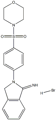 2-[4-(MORPHOLIN-4-YLSULFONYL)PHENYL]ISOINDOLIN-1-IMINE HYDROBROMIDE Struktur