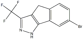 7-BROMO-1,4-DIHYDRO-3-(TRIFLUOROMETHYL)INDENO-[1,2-C]-PYRAZOLE Struktur