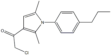 2-CHLORO-1-[2,5-DIMETHYL-1-(4-PROPYLPHENYL)-1H-PYRROL-3-YL]ETHANONE Struktur