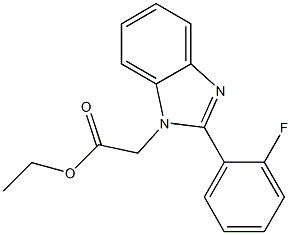 [2-(2-FLUORO-PHENYL)-BENZOIMIDAZOL-1-YL]-ACETIC ACID ETHYL ESTER Struktur