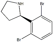 (2R)-2-(2,6-DIBROMOPHENYL)PYRROLIDINE Struktur