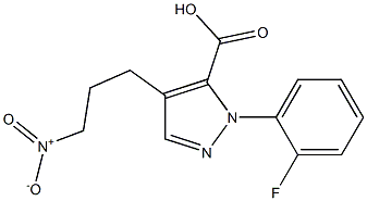 1-(FLUOROPHENYL)-4-NITRO-PROPYL-1H-PYRAZOLE-5-CARBOXYLIC ACID Struktur