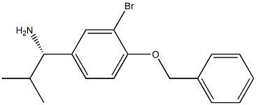 (1S)-1-[3-BROMO-4-(PHENYLMETHOXY)PHENYL]-2-METHYLPROPYLAMINE Struktur