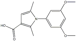 1-(3,5-DIMETHOXYPHENYL)-2,5-DIMETHYL-1H-PYRROLE-3-CARBOXYLIC ACID Struktur