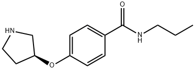 N-PROPYL-4-(PYRROLIDIN-3-YLOXY)-BENZAMIDE Struktur