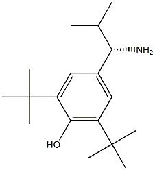 4-((1S)-1-AMINO-2-METHYLPROPYL)-2,6-BIS(TERT-BUTYL)PHENOL Struktur