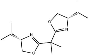 (S)-4,5-DIHYDRO-2-(2-((S)-4,5-DIHYDRO-4-ISOPROPYLOXAZOL-2-YL)PROPAN-2-YL)-4-ISOPROPYLOXAZOLE Structure