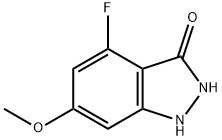 4-FLUORO-3-HYDROXY-6-METHOXYINDAZOLE Struktur