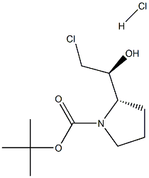 1-BOC-2(S)-(2-CHLORO-1(S)-HYDROXYETHYL)PYRROLIDINE HCL Struktur