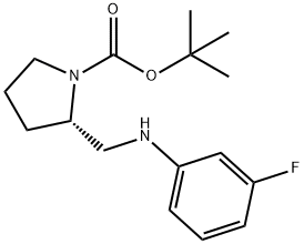 (S)-1-BOC-2-[(3-FLUORO-PHENYLAMINO)-METHYL]-PYRROLIDINE Struktur