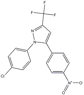 1-(4-CHLOROPHENYL)-5-(4-NITROPHENYL)-3-(TRIFLUOROMETHYL)PYRAZOLE Struktur