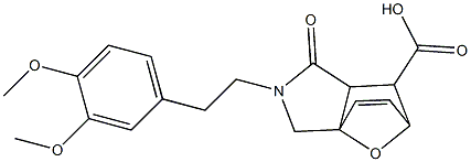 3-[2-(3,4-DIMETHOXY-PHENYL)-ETHYL]-4-OXO-10-OXA-3-AZA-TRICYCLO[5.2.1.0(1,5)]DEC-8-ENE-6-CARBOXYLIC ACID Struktur