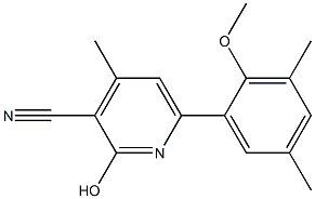 2-HYDROXY-6-(2-METHOXY-3,5-DIMETHYLPHENYL)-4-METHYLPYRIDINE-3-CARBONITRILE Struktur