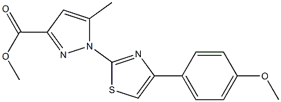 METHYL 1-[4-(4-METHOXYPHENYL)-1,3-THIAZOL-2-YL]-5-METHYL-1H-PYRAZOLE-3-CARBOXYLATE Struktur