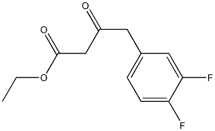 4-(3,4-DIFLUORO-PHENYL)-3-OXO-BUTYRIC ACID ETHYL ESTER Struktur