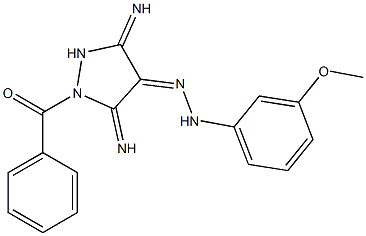 (4Z)-1-BENZOYL-3,5-DIIMINOPYRAZOLIDIN-4-ONE (3-METHOXYPHENYL)HYDRAZONE Struktur