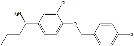 (1S)-1-(3-CHLORO-4-[(4-CHLOROPHENYL)METHOXY]PHENYL)BUTYLAMINE Struktur