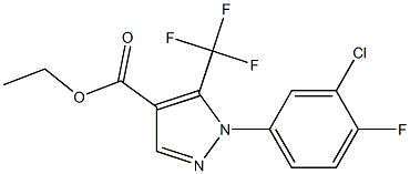 ETHYL 1-(3-CHLORO-4-FLUOROPHENYL)-5-(TRIFLUOROMETHYL)-1H-PYRAZOLE-4-CARBOXYLATE Struktur