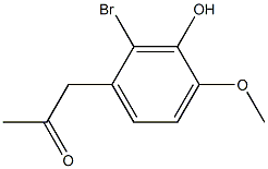 2-BROMO-3-HYDROXY-4-METHOXYPHENYLACETONE Struktur