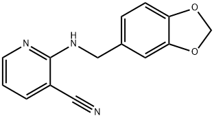 2-[(1,3-BENZODIOXOL-5-YLMETHYL)AMINO]NICOTINONITRILE Struktur