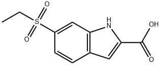 6-(ETHYLSULFONYL)-1H-INDOLE-2-CARBOXYLIC ACID Struktur