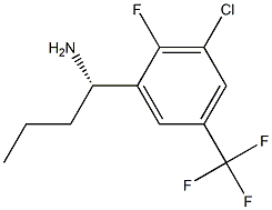 (1S)-1-[3-CHLORO-2-FLUORO-5-(TRIFLUOROMETHYL)PHENYL]BUTYLAMINE Struktur