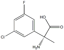 (2R)-2-AMINO-2-(3-CHLORO-5-FLUOROPHENYL)PROPANOIC ACID Struktur