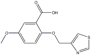 5-METHOXY-2-(1,3-THIAZOL-4-YLMETHOXY)BENZOIC ACID Struktur