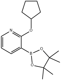 2-(CYCLOPENTYLOXY)-3-(4,4,5,5-TETRAMETHYL-1,3,2-DIOXABOROLAN-2-YL)PYRIDINE Struktur