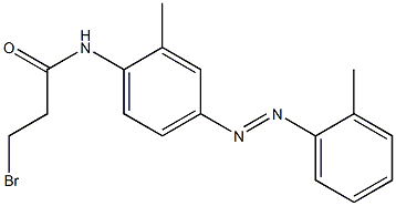 3-BROMO-N-(2-METHYL-4-[(E)-(2-METHYLPHENYL)DIAZENYL]PHENYL)PROPANAMIDE Struktur