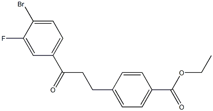 4'-BROMO-3-(4-CARBOETHOXYPHENYL)-3'-FLUOROPROPIOPHENONE Struktur