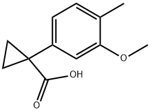 1-(3-METHOXY-4-METHYLPHENYL)CYCLOPROPANECARBOXYLIC ACID Struktur