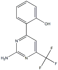 2-[2-AMINO-6-(TRIFLUOROMETHYL)PYRIMIDINE-4-YL]PHENOL Struktur